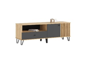 Тумба под ТВ Роджина (1500) (Дуб Крафт золотой - Графит)