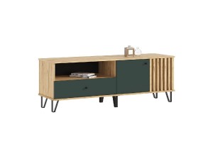 Тумба под ТВ Роджина (1500) (Дуб Крафт золотой - Изумрудный)