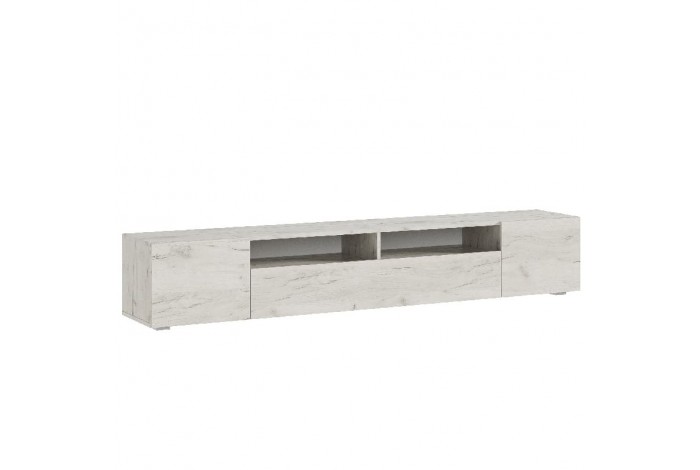 Тумба под ТВ Сити дуб крафт белый