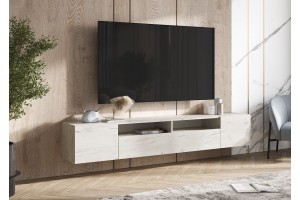 Тумба под ТВ "Сити" (дуб крафт белый)