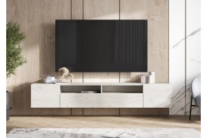 Тумба под ТВ "Сити" (дуб крафт белый)