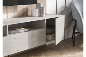 Тумба под ТВ "Сити" (дуб крафт белый)