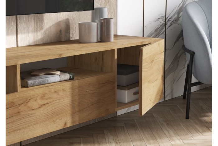 Тумба под ТВ Сити дуб крафт золотой