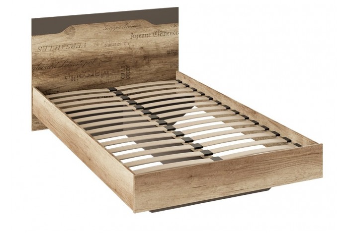 Кровать без ПМ «Пилигрим» 1200 (без подъемного механизма) - ТД-276.00.01 Дуб Каньон светлый, Фон серый