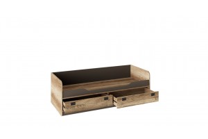 Кровать с ящиками Пилигрим 800 Дуб Каньон светлый, Фон серый