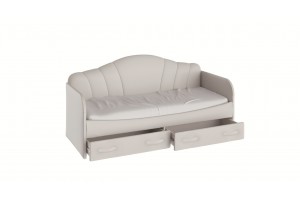 Кровать с мягкой обивкой и ящиками Сабрина 900 Тип 1 Замша Кашемир