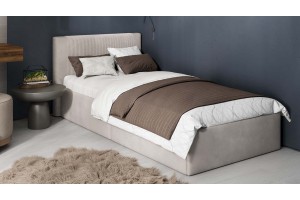 Кровать с ПМ Тейлор 900 (с подъемным механизмом) Микровелюр Linea Grande 25/Connect 25 (мокко)