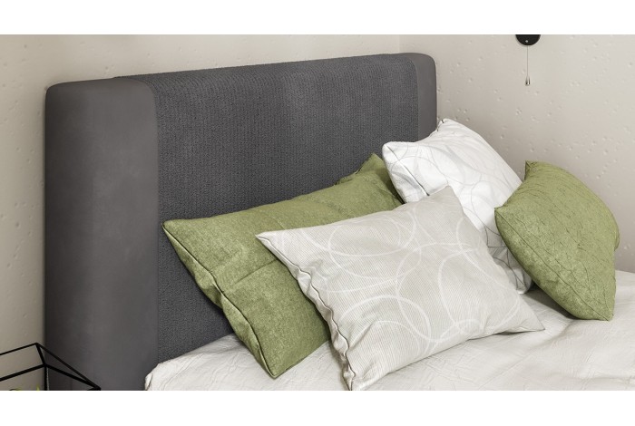 Кровать с ПМ «Тейлор» 900 (с подъемным механизмом) Микровелюр Linea Grande 66/Connect 66 (серо-коричневый)