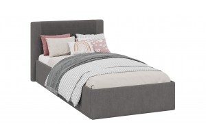 Кровать с ПМ Тейлор 900 (с подъемным механизмом) Микровелюр Linea Grande 66/Connect 66 (серо-коричневый)