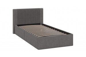 Кровать с ПМ Тейлор 900 (с подъемным механизмом) Микровелюр Linea Grande 66/Connect 66 (серо-коричневый)