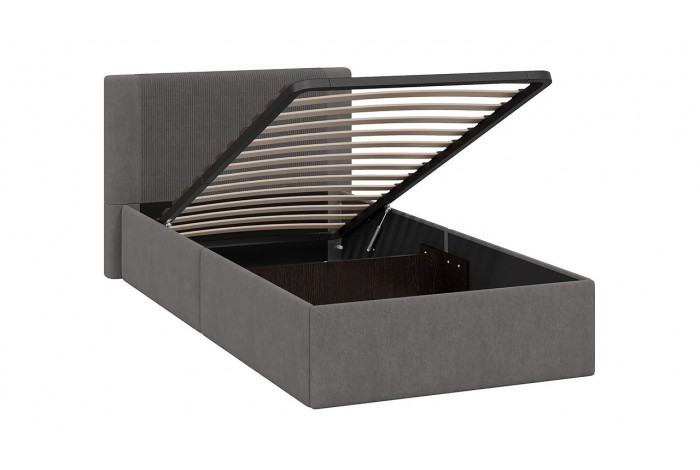 Кровать с ПМ «Тейлор» 900 (с подъемным механизмом) Микровелюр Linea Grande 66/Connect 66 (серо-коричневый)