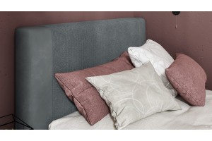 Кровать с ПМ Тейлор 900 (с подъемным механизмом) Микровелюр Linea Grande 83/Connect 83 (серый)