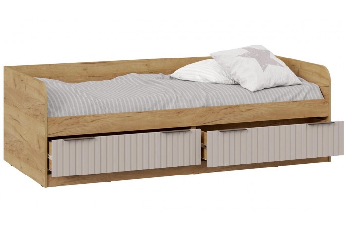 Кровать комбинированная «Хилтон» 900 Тип 1 - 404.006.000 Дуб Крафт золотой, Мокко матовый