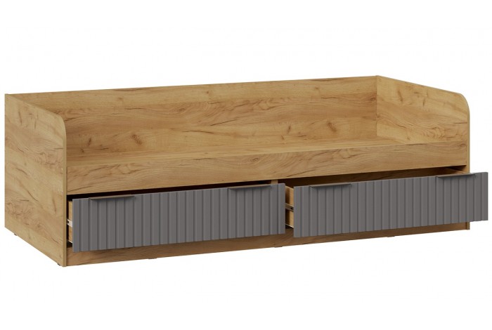 Кровать комбинированная «Хилтон» 900 Тип 1 - 404.006.000 Дуб Крафт золотой, Графит матовый