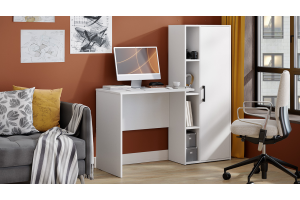 Стол письменный Бейли Белый Ясень