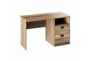 Стол с ящиками Пилигрим Дуб Каньон светлый, Фон серый