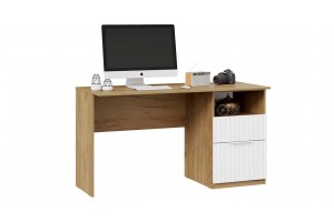 Стол письменный Хилтон Тип 3 Дуб Крафт золотой, Графит матовый