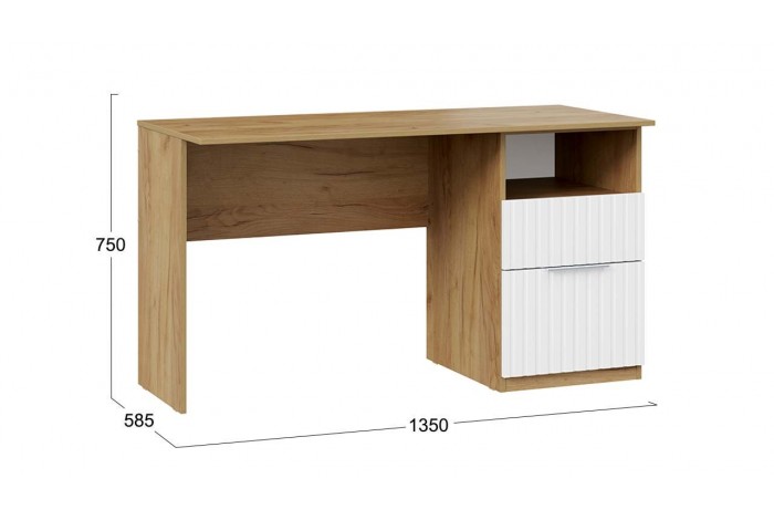 Стол письменный «Хилтон» Тип 3 - 404.011.000 Дуб Крафт золотой, Графит матовый