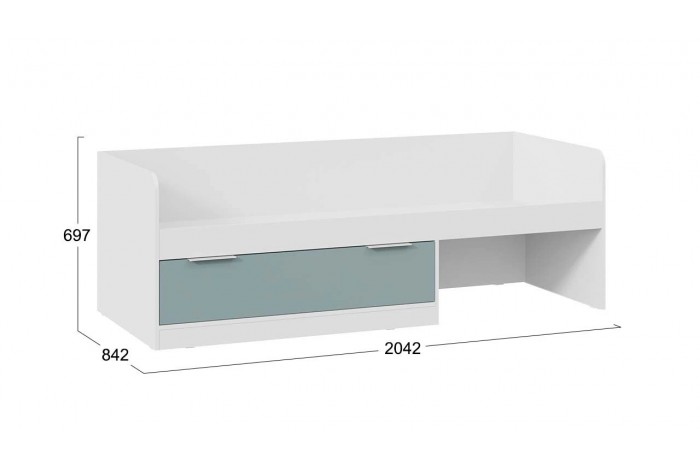 Набор детской мебели «Марли» стандартный Белый, Серо-голубой