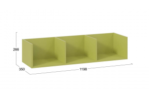 Набор детской мебели Порто №10 Белый жемчуг, Океан Зеленый, Белый софт