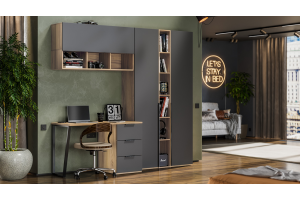 Набор детской мебели Порто №9 Яблоня Беллуно, Графит софт