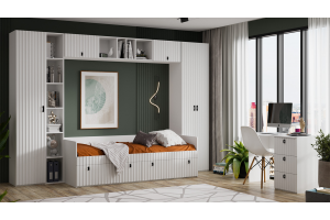 Набор детской мебели Тиффани №1 Белый снег, Белый софт