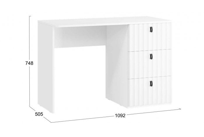 Набор детской мебели «Тиффани» стандартный Белый снег, Белый софт