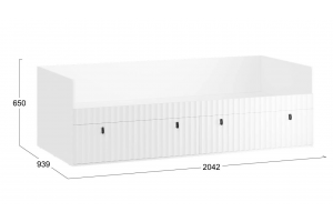 Набор детской мебели Тиффани стандартный Белый снег, Белый софт