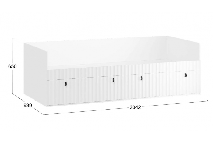 Набор детской мебели «Тиффани» №4 Белый снег, Белый софт