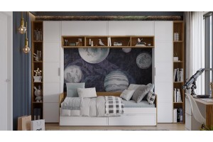 Детская Стелла Белый холст, Белый Жемчуг, Яблоня Беллуно