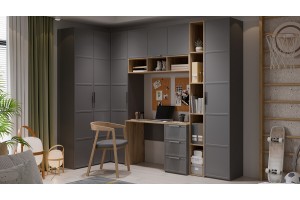 Детская Стелла Серый вулкан, Фон Серый, Яблоня Беллуно