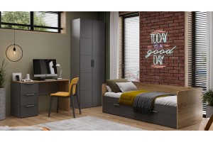 Детская Стелла Серый вулкан, Фон Серый, Яблоня Беллуно