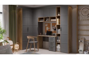 Детская Стелла Серый вулкан, Фон Серый, Яблоня Беллуно