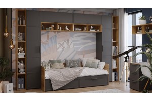 Детская Стелла Серый вулкан, Фон Серый, Яблоня Беллуно