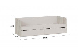 Кровать Порто 800 Кашемир сатин, Баттл Рок