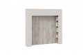 Шкаф навесной Порто (366) со стеллажами и декоративными панелями - СМ-393.21.022-23 Кашемир матовый, Баттл Рок, Кашемир сатин