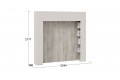 Шкаф навесной Порто (366) со стеллажами и декоративными панелями - СМ-393.21.022-23 Кашемир матовый, Баттл Рок, Кашемир сатин