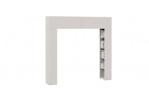 Шкаф навесной Порто (366) со стеллажами Кашемир матовый, Баттл Рок, Кашемир сатин