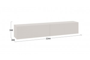 Шкаф навесной Порто (366) - ТД-393.12.21 Кашемир сатин, Кашемир матовый
