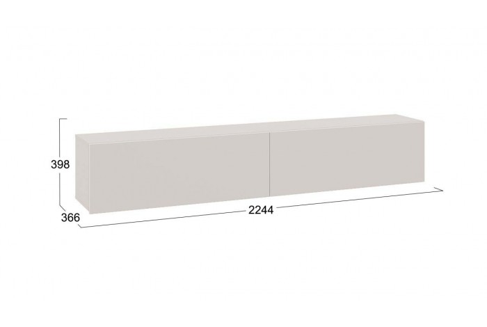 Шкаф навесной «Порто» (366) - ТД-393.12.21 Кашемир сатин, Кашемир матовый