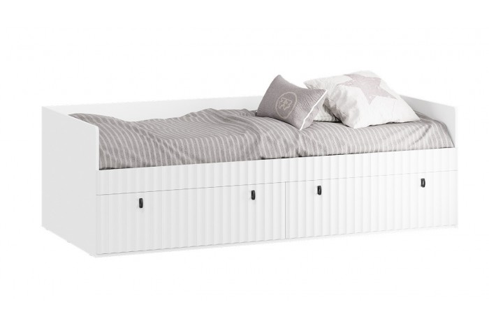 Кровать комбинированная «Тиффани» 900 Тип 1 - 415.009.000 Белый снег, Белый софт