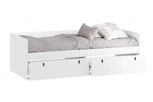 Кровать комбинированная Тиффани 900 Тип 1 Белый снег, Белый софт