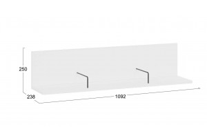 Полка настенная Тиффани 1092 Тип 2 Белый снег