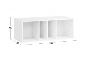 Полка настенная Тиффани 950 Белый снег