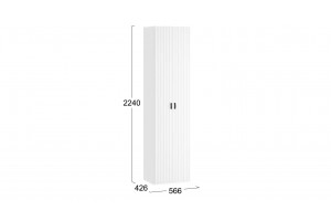 Шкаф для одежды Тиффани Исп. 2 Белый снег, Белый софт