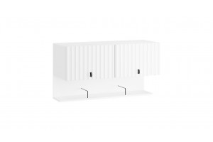 Шкаф настенный с полкой Тиффани 1092 Белый снег, Белый софт