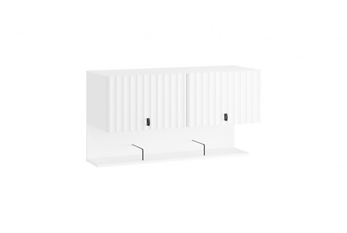 Шкаф настенный с полкой «Тиффани» (1092) Белый снег, Белый софт