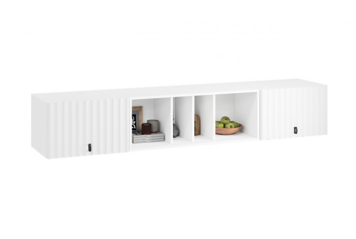 Шкаф настенный с полкой «Тиффани» (2042) Белый снег, Белый софт