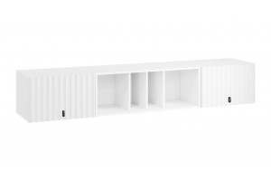 Шкаф настенный с полкой Тиффани 2042 Белый снег, Белый софт