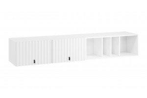 Шкаф настенный с полкой Тиффани 2042 Белый снег, Белый софт